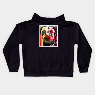 dalmatian dog face Kids Hoodie